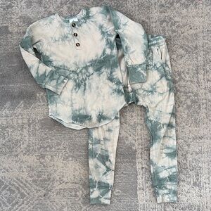 Fellow Human Kids Tie-Dye Lounge Set - Henley and Joggers Sz 6